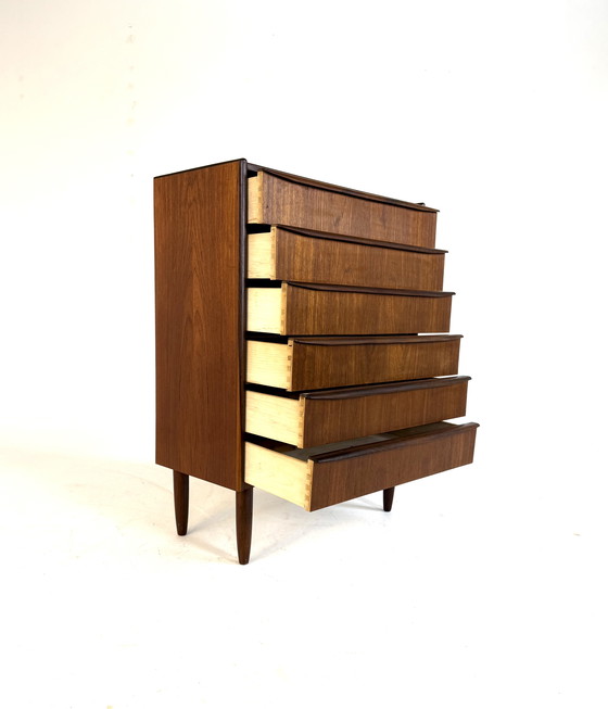 Image 1 of Vintage XL Danish teak chest of drawers '60