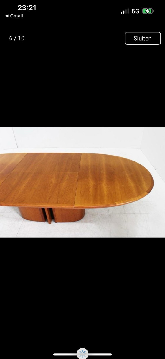 Image 1 of Vintage Skovby extendable oval dining table
