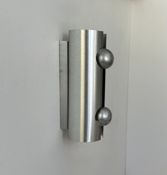 Image 1 of Lampada da parete vintage in metallo spazzolato, Francia 1970