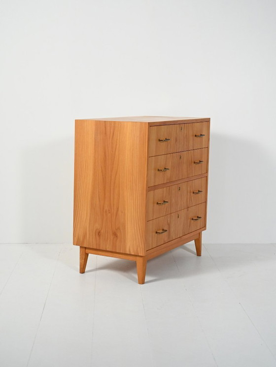Image 1 of Scandinavian elm chest of drawers, 1950s