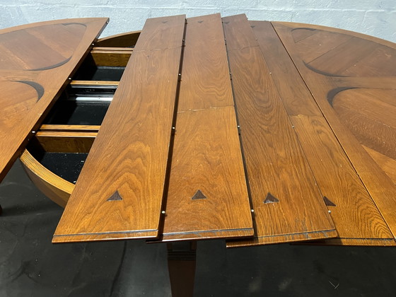 Image 1 of Schuitema Art Nouveau dining table with wicker tops