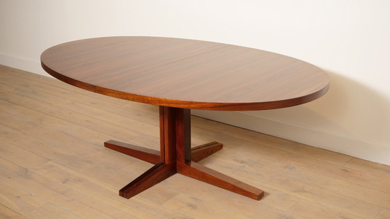 Image 1 of Table de salle à manger ovale vintage | XXXL | Bois de rose | Extensible | 189 - 336 cm cm cm