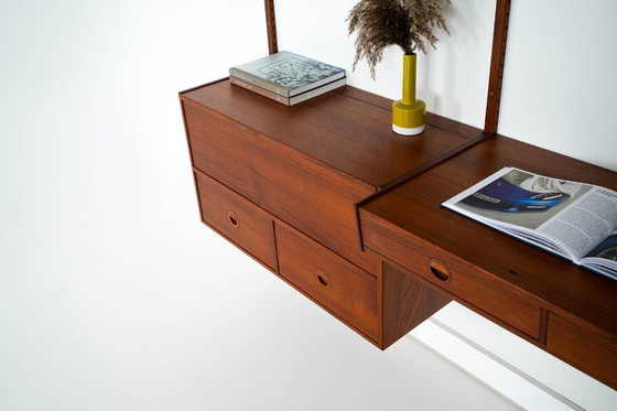 Image 1 of Teak modular shelving unit, Danish design, 1960s, manufactured by Hansen & Guldborg