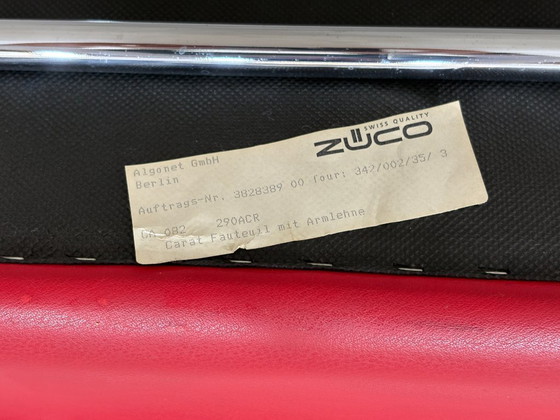 Image 1 of Züco Carat leren fauteuil rood