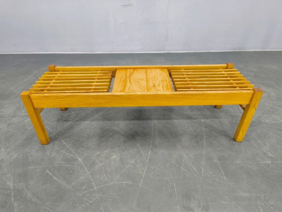 Image 1 of Set di tre supporti per piante in legno, stile metà secolo, Cecoslovacchia anni '70