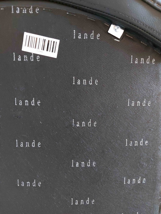 Image 1 of Sedia a slitta Lande Cole Modus in pelle nera