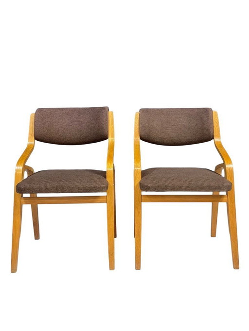 Pair of Armchairs by Ludvík Volák for Dřevopodnik Holešov, 1970s