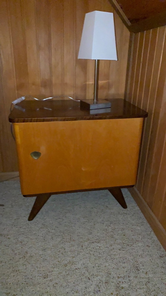Letto Vintage Vroomshoop Design con Comodini, Anni '60 Mid-Century, Vroomshoop Meubelen, Letti matrimoniali (foto 7 di 8)