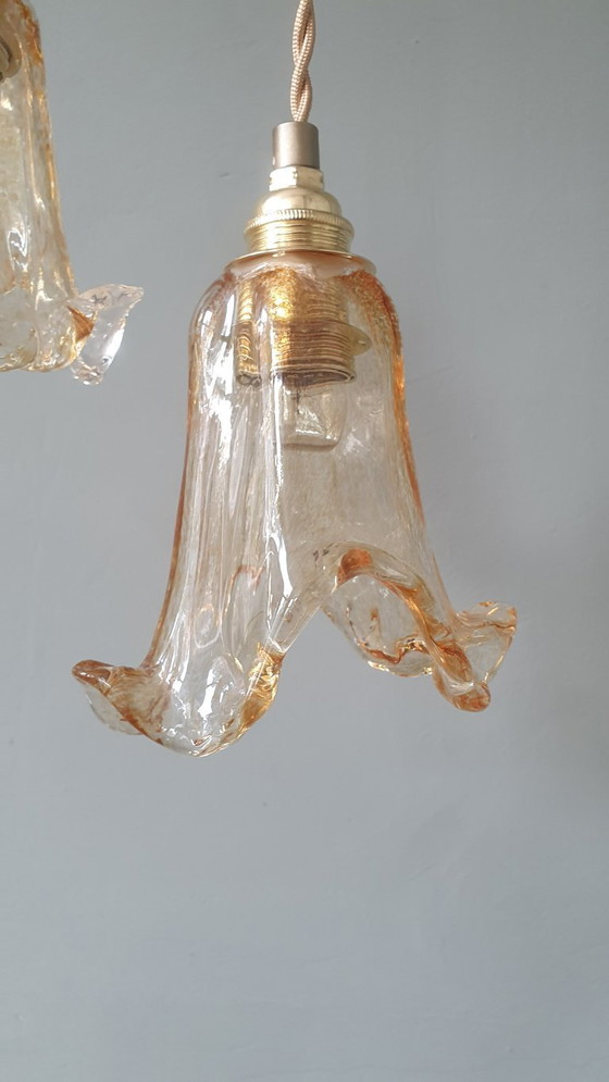Image 1 of Ensemble de 2 suspensions vintage de Murano - Italie - Milieu du XXe siècle