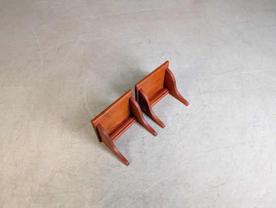 Image 1 of Original 2er Set Midcentury Wandkonsole Wandregal teak 1960