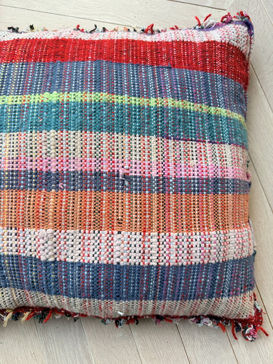 Image 1 of 1x kleurrijk geweven kussen, Menno Kroon