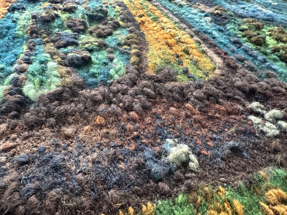 Image 1 of Kilim polonais « Puszcza » H. Sułkowska pour ZWW, années 1970 (2,15 x 0,95)