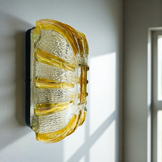 Image 1 of Rechteckige Deckenleuchte oder Wandleuchte aus Muranoglas mit bündigem Einbau