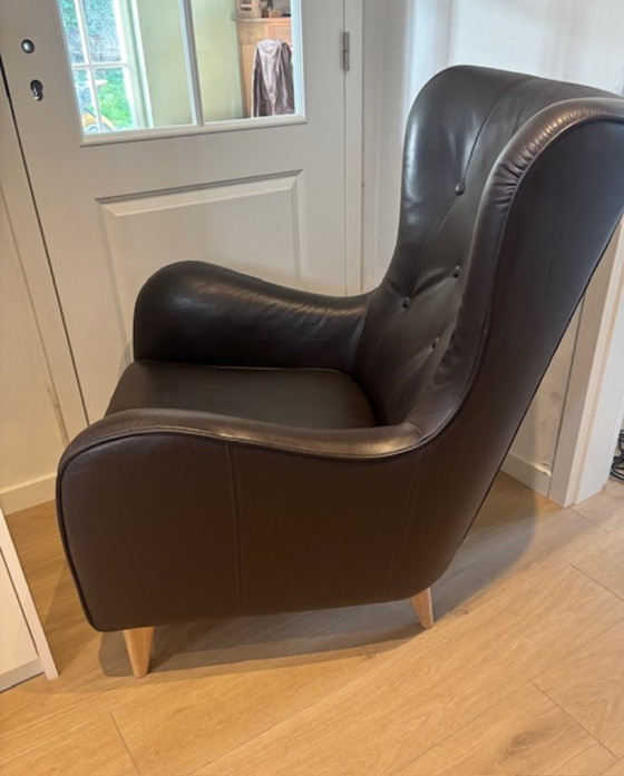 Image 1 of Wunderschöner SITS-Sessel, Modell Pola, in braunem Leder, in einwandfreiem Zustand