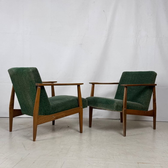 Image 1 of Pair of Yugoslav Green Armchairs, 1960s – Original Vintage Condition
