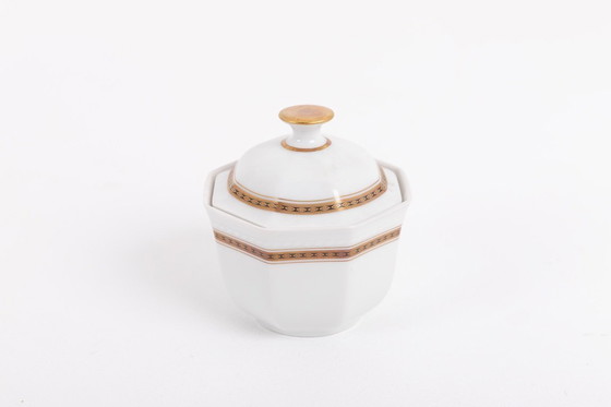 Image 1 of Vintage porseleinen koffie-/theeservies van Schirnding Bavaria, jaren 70.