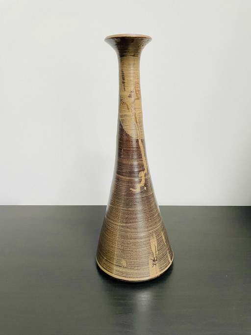 Vintage Sculptural Brutalist Totem - Monumental Ceramic Vase