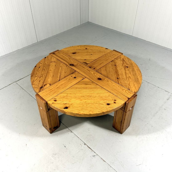 Image 1 of Karl Andersson & Söner Couchtisch aus Kiefernholz mit Schubladen, Schweden, 1970er Jahre