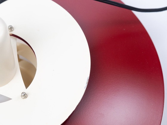 Danish vintage Lyskaer pendant lamp by Bent Nordsted, 1980s, Aluminium, White (photo 7 of 10)