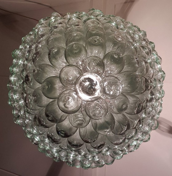 Image 1 of Suspension vintage en verre de Murano motif raisin XL