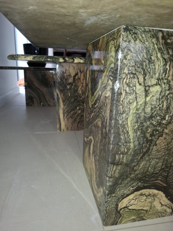Set of Vintage Cipollino Marble Side Tables – Stone (photo 7 of 7)