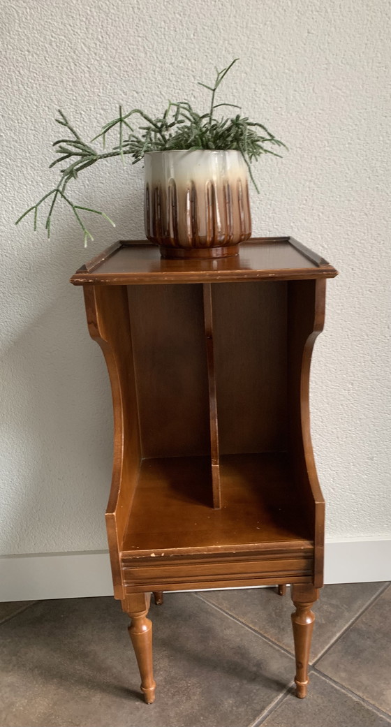 Image 1 of French Vliniyyl/Book Side Table