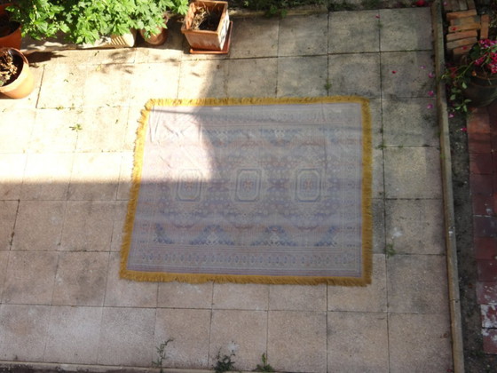 Image 1 of Kazak rug 180x150 cm vintage handmade oriental patterns ochre and burgundy