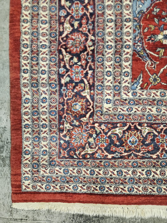 Image 1 of Medallón de alfombra Saruk de lana oriental anudado a mano 247x344cm