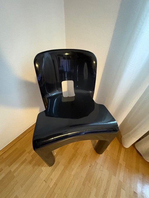 Rara sedia Kartell 4860/861 – Design Joe Colombo – Vintage Black
