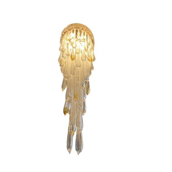 Image 1 of Vintage Venini Murano glass chandelier, Italy 1970s