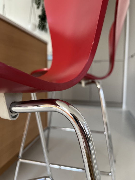 Image 1 of 4 sgabelli da bar Fritz Hansen Serie 7