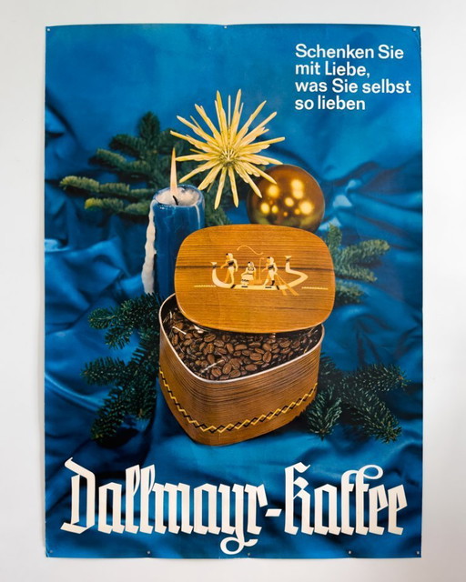 Original Dallmayr-Kaffee Poster | 1970er Jahre | Deutsches Kaffee-Werbeplakat | 119 x 84cm (A0)