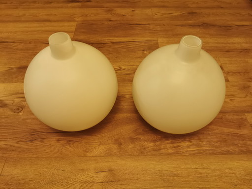 3 vintage Louis Poulsen Satellite lampenkappen Ø35cm