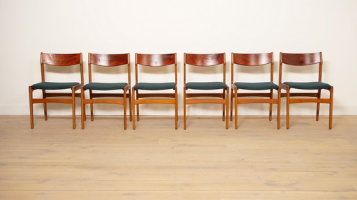 Set of 6 dining chairs | Vintage | Re-upholstered