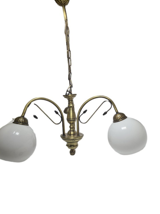 Lampadario Art Nouveau, Polonia, anni '70 – Glass, Metal (photo 6 of 14)