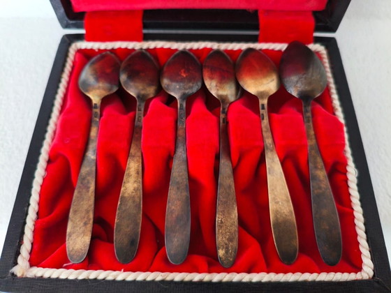 Set of 6 Soviet Silver Cloisonné Enamel Spoons – Tallinn 1968 – Tallinna Juveelivabrik, Cutlery Sets (photo 3 of 13)