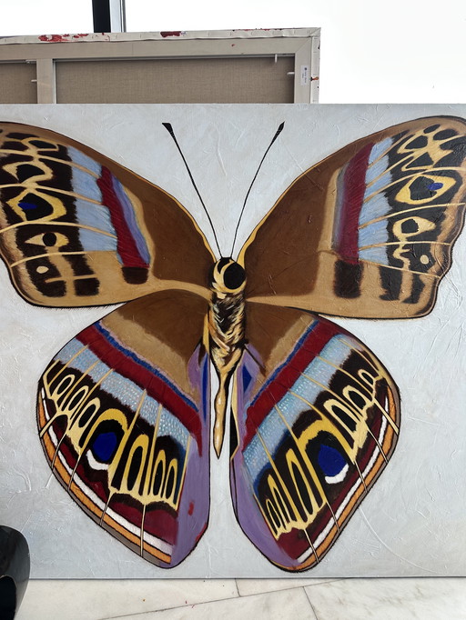 Papillon Huile sur toile