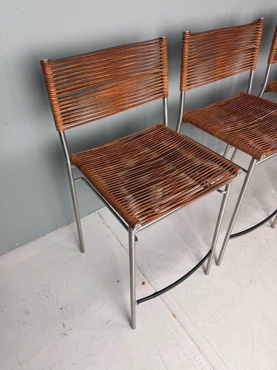 Image 1 of Tito Agnoli – Ensemble de quatre tabourets de bar « Miss B », Italie, 1997