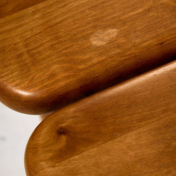 Image 1 of MK10590 Set da pranzo in legno di ontano di Erwin Berghammer per Team 7, Set di 7