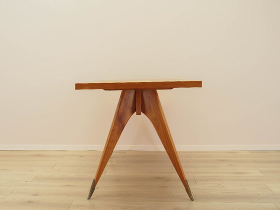 Image 1 of Eikenhouten bureau, Italiaans design, jaren 70, vervaardigd in Italië.