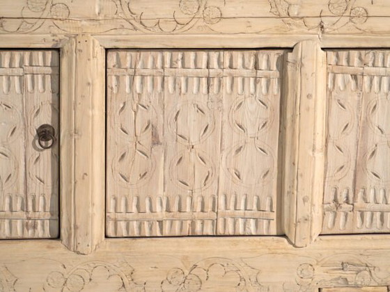 Antique carved sideboard in fir wood – China, circa 1930 (photo 36 of 40)