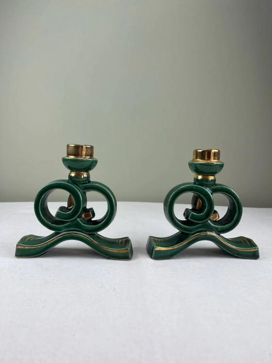 Keramik-Kerzenhalter aus den 1950er Jahren – Porcelain, Vintage (photo 2 of 15)