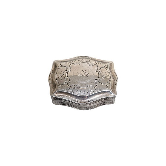 Image 1 of Antique Dutch silver pill box, from 1857