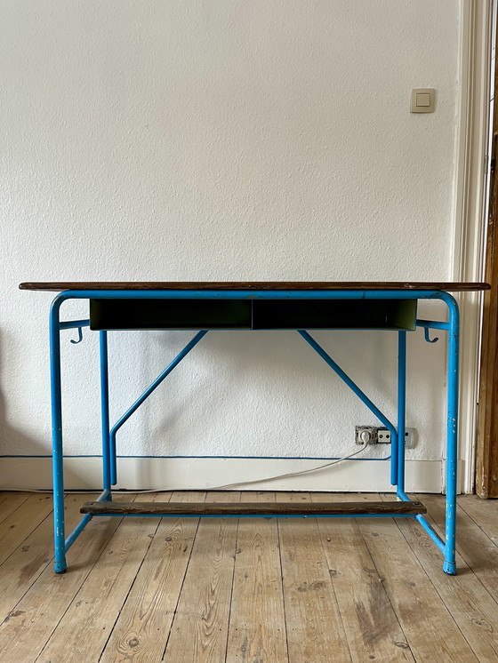 Image 1 of Antieke vintage schoolbank / bureau