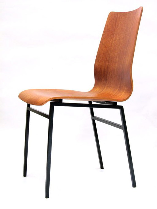 Friso Kramer Auping 60er Jahre Teak-Sperrholzstuhl