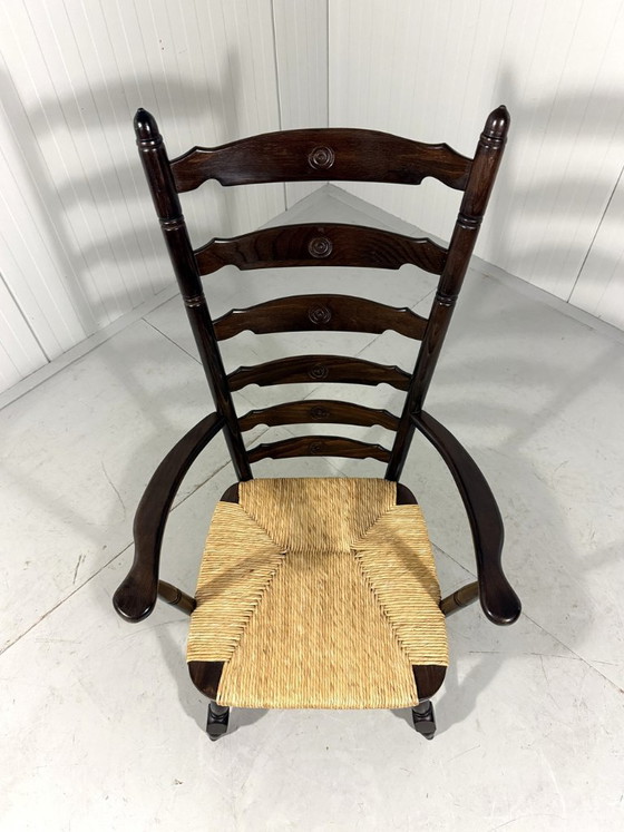 Image 1 of Rustikaler, brutalistischer Hochleiterstuhl aus den 1960er Jahren