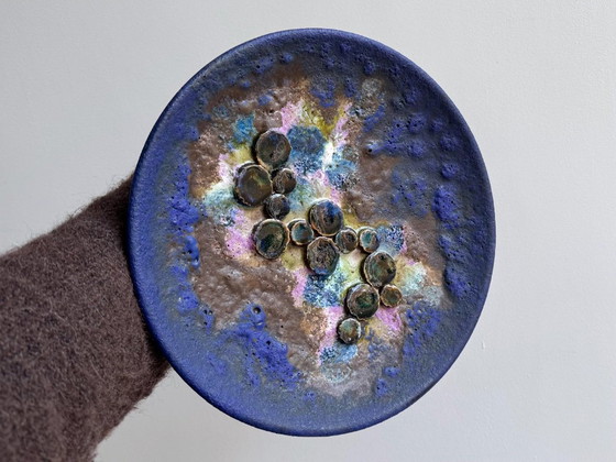1x Piatto da parete in ceramica blu vintage / Decorazione da parete – Decorazioni murali (photo 6 of 7)