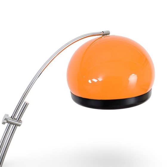 Image 1 of Original Space Age Bogenlampe 1970 orange Stehleuchte Midcentury