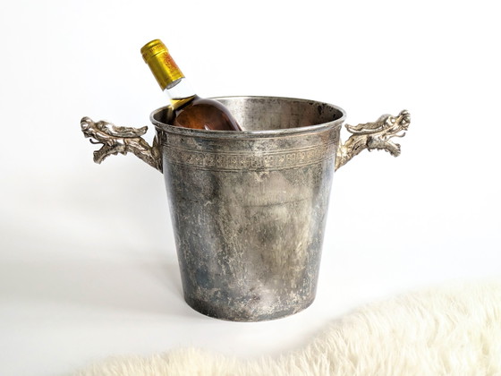 Image 1 of Champagne Cooler | Silver Plate Ice Bucket | Vintage