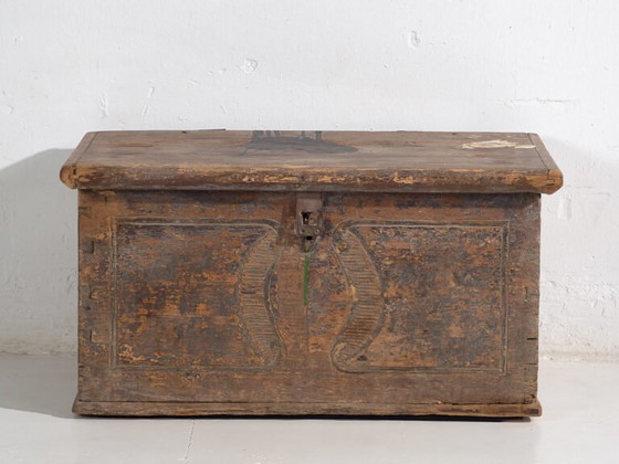 Coffre ancien en bois massif (Année 1830) #34 – Armoires de rangement, Rustic (photo 19 of 40)